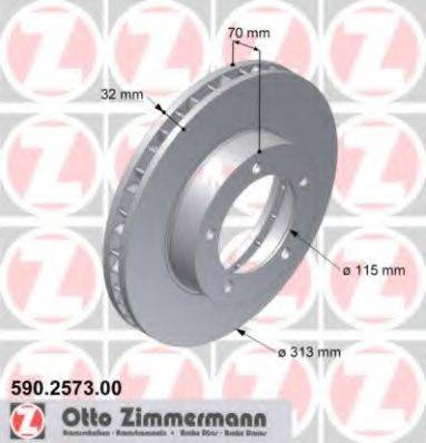 ZIMMERMANN 590257300 гальмівний диск