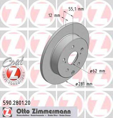ZIMMERMANN 590280120 гальмівний диск
