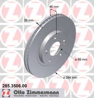 ZIMMERMANN 285350600 гальмівний диск