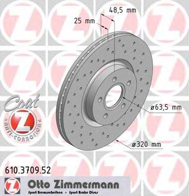 ZIMMERMANN 610370952 гальмівний диск