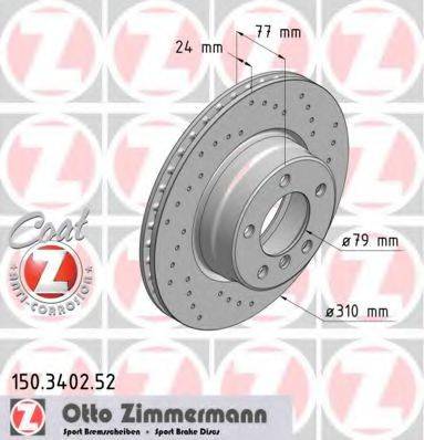 ZIMMERMANN 150340252 гальмівний диск