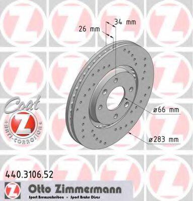 ZIMMERMANN 440310652 гальмівний диск