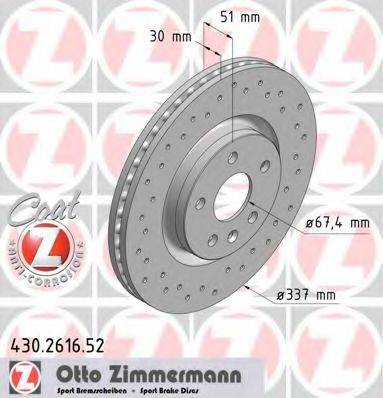 ZIMMERMANN 430261652 гальмівний диск