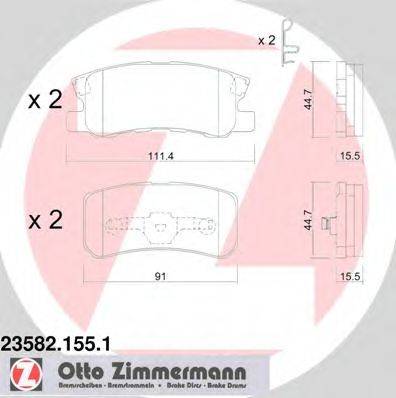 ZIMMERMANN 235821551 Комплект гальмівних колодок, дискове гальмо
