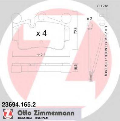 ZIMMERMANN 236941652 Комплект гальмівних колодок, дискове гальмо