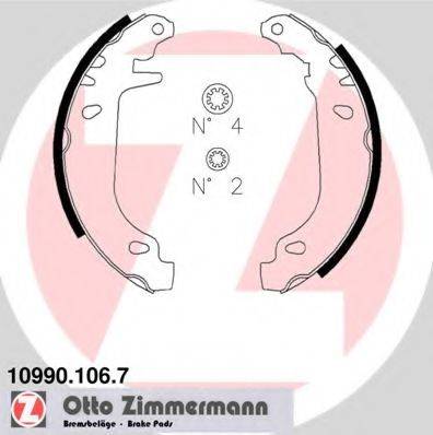 ZIMMERMANN 109901067 Комплект гальмівних колодок