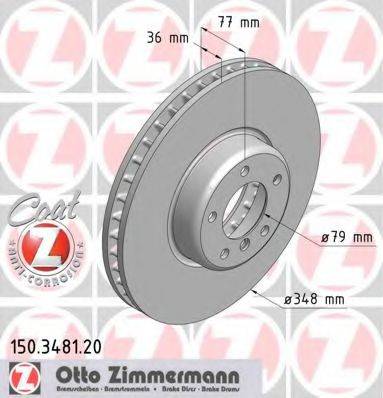 ZIMMERMANN 150348120 гальмівний диск