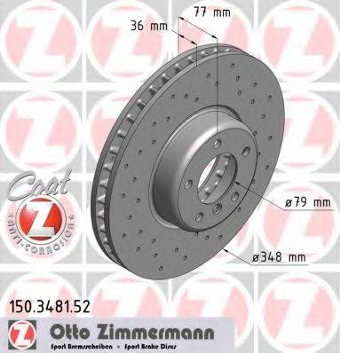 ZIMMERMANN 150348152 гальмівний диск