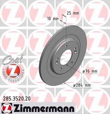 ZIMMERMANN 285352020 гальмівний диск