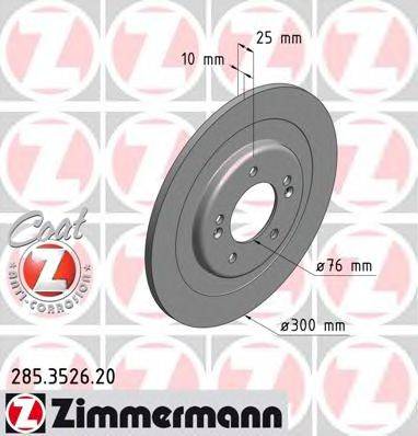 ZIMMERMANN 285352620 гальмівний диск