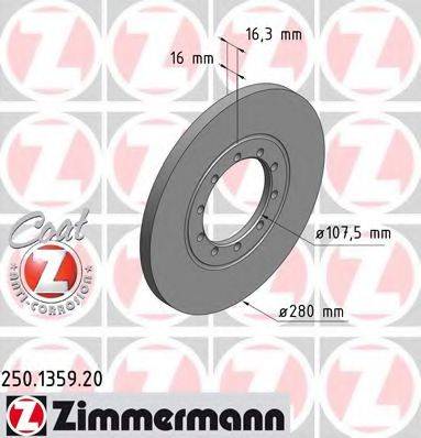 ZIMMERMANN 250135920 гальмівний диск