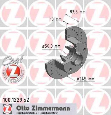 ZIMMERMANN 100122952 гальмівний диск