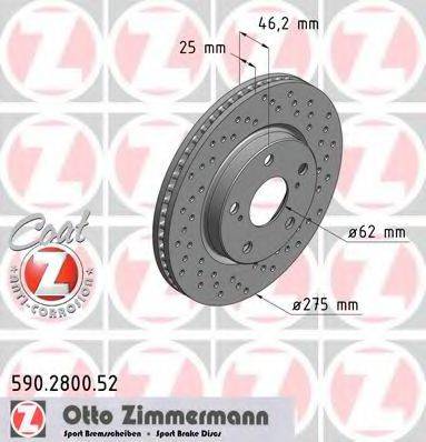 ZIMMERMANN 590280052 гальмівний диск
