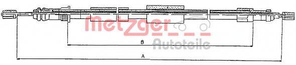 METZGER 104571 Трос, стоянкова гальмівна система