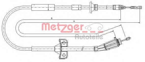 METZGER 108065 Трос, стоянкова гальмівна система