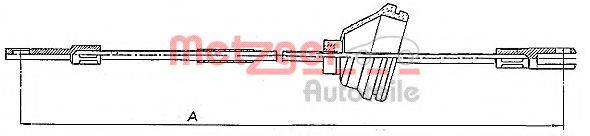 METZGER 10818 Трос, стоянкова гальмівна система