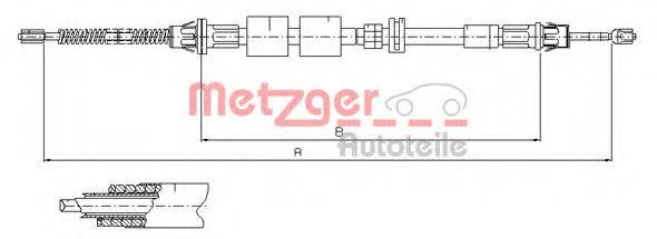 METZGER 115507 Трос, стоянкова гальмівна система