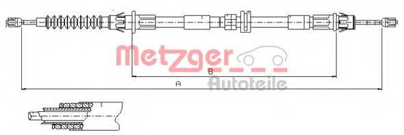 METZGER 115510 Трос, стоянкова гальмівна система