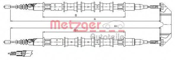 METZGER 115933 Трос, стоянкова гальмівна система