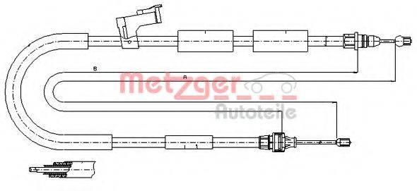 METZGER 170684 Трос, стоянкова гальмівна система