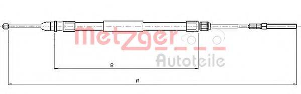 METZGER 104136 Трос, стоянкова гальмівна система