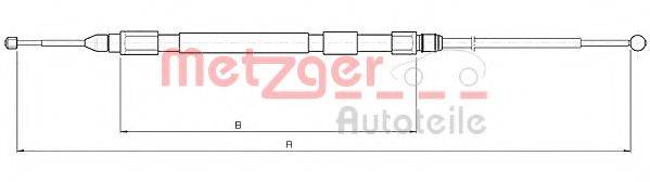 METZGER 104157 Трос, стоянкова гальмівна система