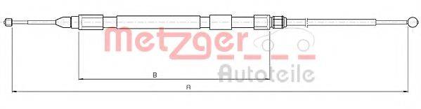 METZGER 104158 Трос, стоянкова гальмівна система