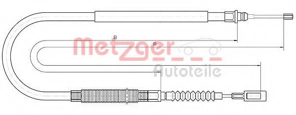 METZGER 104728 Трос, стоянкова гальмівна система