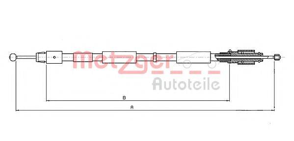 METZGER 107634 Трос, стоянкова гальмівна система