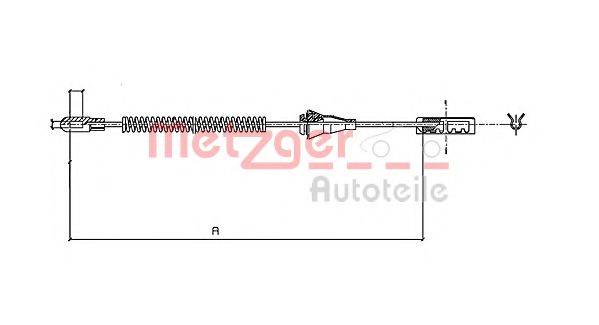 METZGER 115934 Трос, стоянкова гальмівна система