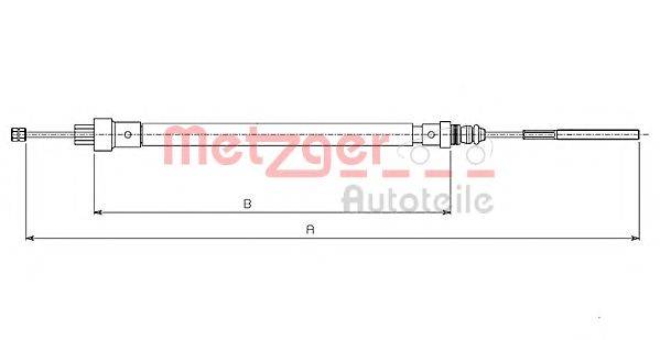 METZGER 4913 Трос, стоянкова гальмівна система