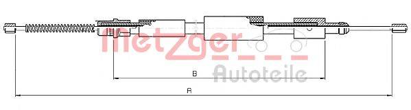 METZGER 106027 Трос, стоянкова гальмівна система