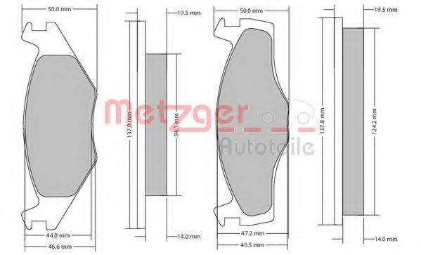 METZGER 1170033 Комплект гальмівних колодок, дискове гальмо