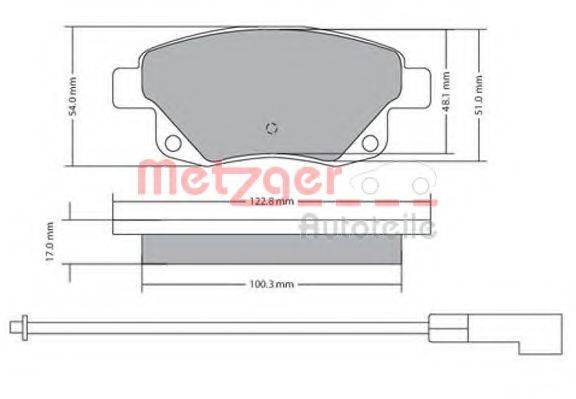 METZGER 1170138 Комплект гальмівних колодок, дискове гальмо