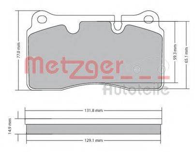 METZGER 1170366 Комплект гальмівних колодок, дискове гальмо