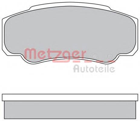 METZGER 1170381 Комплект гальмівних колодок, дискове гальмо