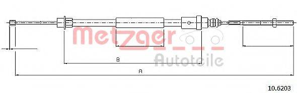 METZGER 106203 Трос, стоянкова гальмівна система