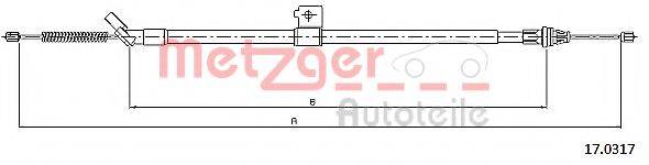 METZGER 170317 Трос, стоянкова гальмівна система